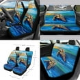 thumbnail image 2 of Yuyamidu Sea Turtle Car Seat Cover Full Set of 15 Blue Board Steering Wheel Cover Seat Belt Strap Pads Cup Coasters Trash Bag Air Vent Storage Bag Rearview Mirror Cover Keychain Auto Accessories, 2 of 7