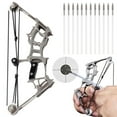 thumbnail image 2 of kjfeif 5.9 Inches Mini Bow Set Right Handed Hunting Toy 12 Designed for Practicing and Hunting Recreation for Hunting Shooting Practice Archery Entertainment Fun, 2 of 7