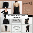 thumbnail image 3 of FabricLA Rayon Challis Fabric - 58/60" Inches (150 cm) Wide - Lightweight & Wrinkle Resistant Fabric - Use as Lounge Wear, Jumpsuits, Pajamas, and Skirts - Black Rayon Fabric, 10 Continuous Yards, 3 of 8