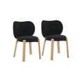 thumbnail image 2 of 2 pcs home plush makeup vanity sillas con teddy fabric, comfy accent sillas para dressing room, dormitorio y oficina en casa, cute forrado stools con back support, 2 of 8
