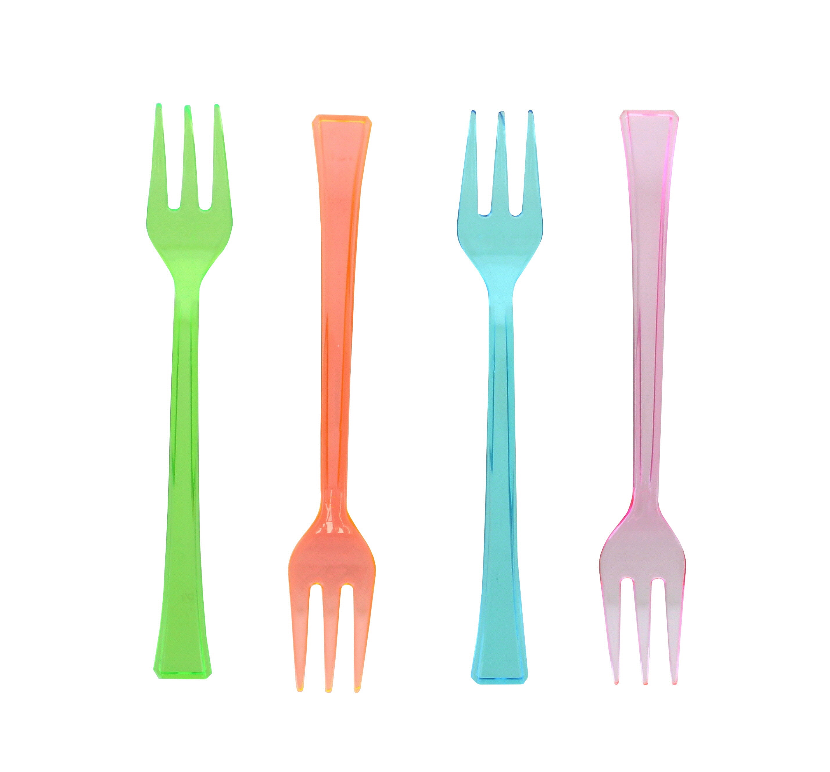 Party Dimensions Clear Mini Plastic Forks – Pack Of 24, Disposable, Food-Grade, For Parties & Events