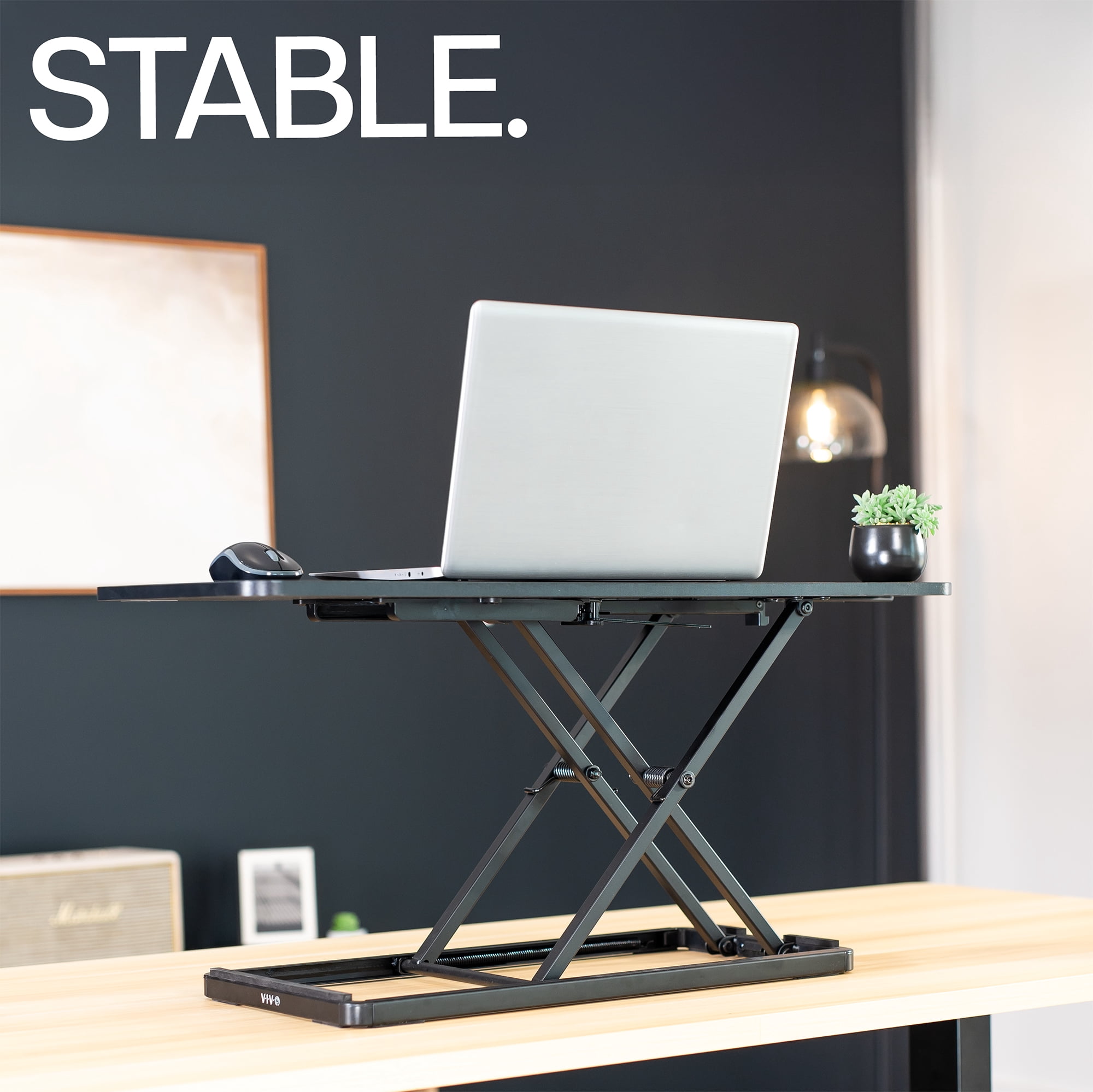 VIVO Black 30" Single Top Ergonomic Scissors Lift Keyboard and Mouse Riser