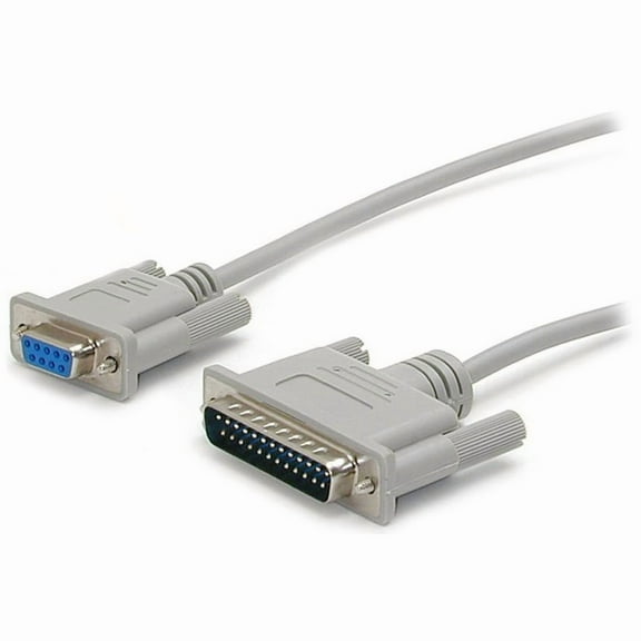 StarTech 10ft Cross Wired DB9 to DB25 Serial Null Modem Cable