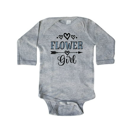 

Inktastic Flower Girl Wedding Bridal Party Gift Baby Girl Long Sleeve Bodysuit
