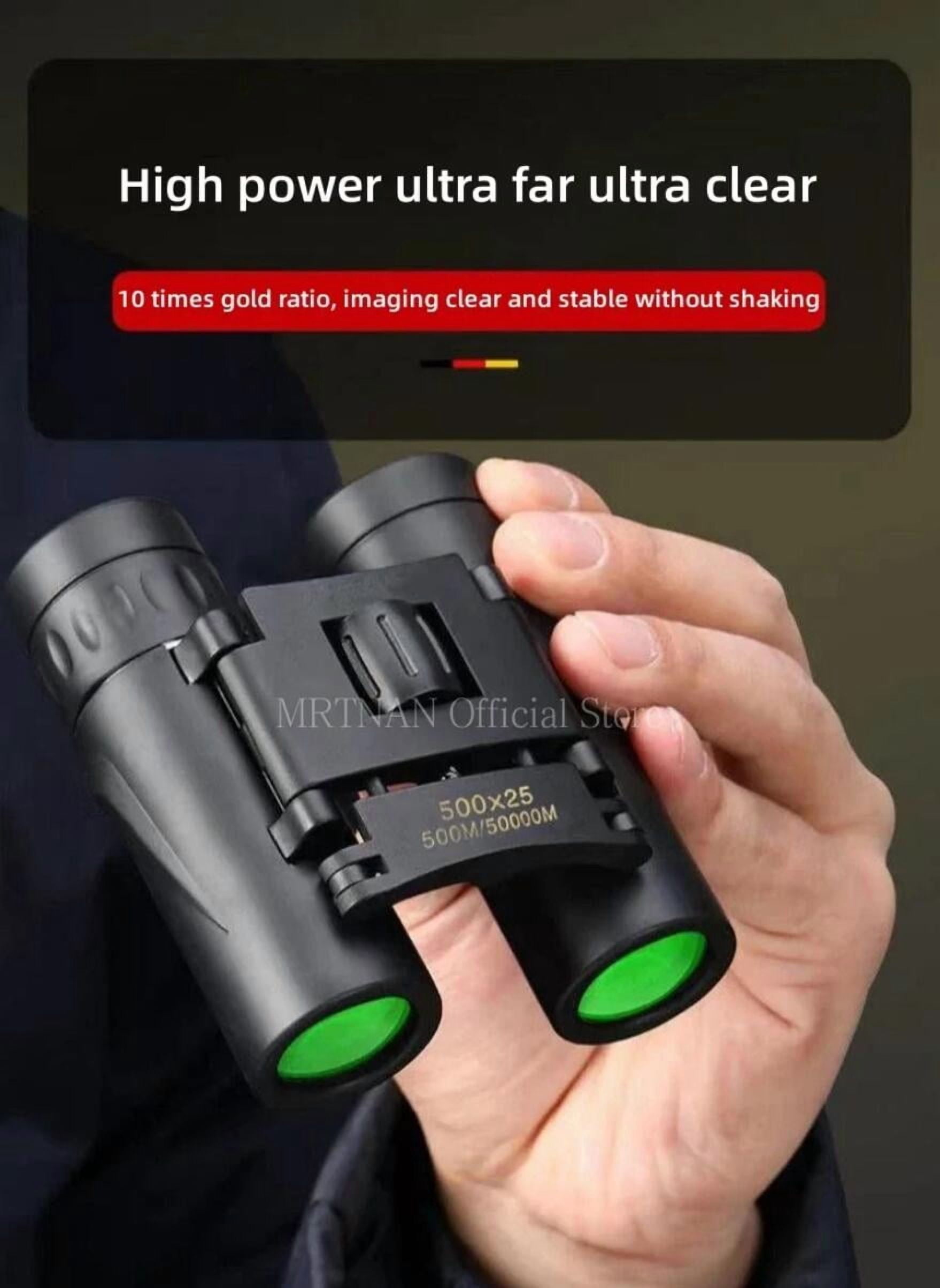 500x25 Powerful Binoculars Long Range Folding Telescope Optics For Hunting Sports Outdoor Camping Travel