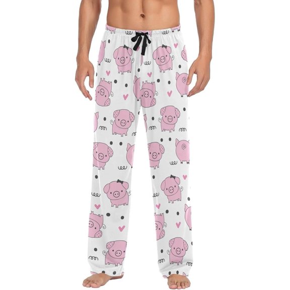 GZHJMY Pig Pajama Pants for Men, Lounge Pants Lightweight Men Pajama Bottoms with Drawstring Pockets, Christmas New Year Birthday Gifts, XX-Large