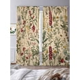 thumbnail image 3 of Sheer Curtains 84 Inches Long, Rustic Botanical Light Filtering Window Curtains for Living Room/Bedroom, Vintage Floral Wildflower Rod Pocket Voile Sheer Curtain Drapes, 52"W x 84"L, 2 Panels, 3 of 8