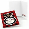 Big Dot of Happiness Flannel Fling Before the Ring - Buffalo Plaid Bachelorette Party Thank You Cards (8 Count)