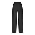 thumbnail image 4 of asjyhkr Plus Size Linen Pants Women Elastic Waist Casual Breathable Solid Color Hiking Beach Workout Pants with Pockets,3XL-5XL, 4 of 7
