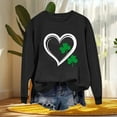 thumbnail image 5 of Annhoo Womens St. Patrick's Day Tops Fashion Print Graphic Block Color Crewneck Loose Shirts Spring Clothes, 5 of 7