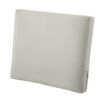 Classic Accessories Ravenna Water-Resistant Patio Back Cushion, 25 x 22 x 4 inch, Mushroom