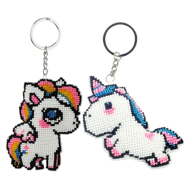 Kit Llavero Punto Cruz con Cuentas Hechas a Mano Hugtrwg 2 Uds Regalo Animal