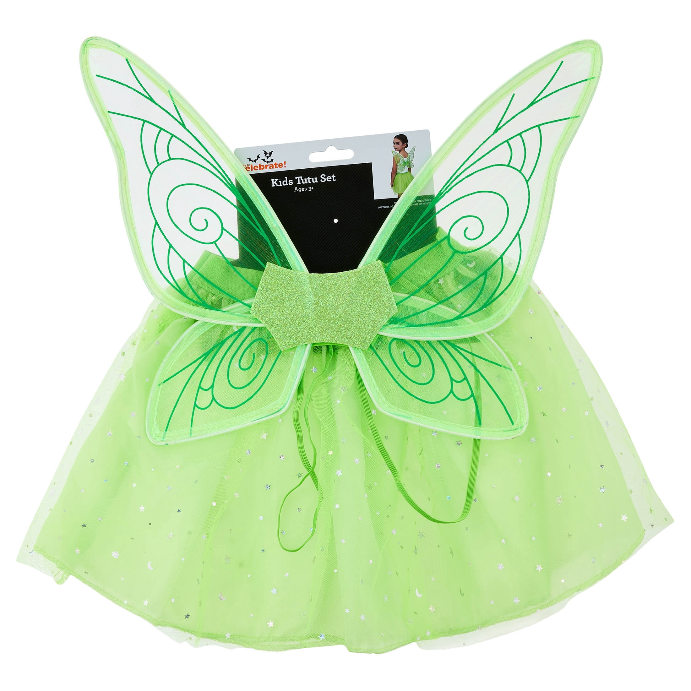 Tutu Costume Accessory Set for Children, Green, 2 Pieces, Halloween by Way To Celebrate