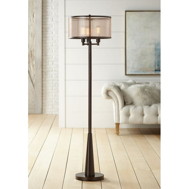 Franklin Iron Works Rustic Floor Lamp 3-Light 62