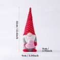 thumbnail image 2 of Bouanq 2PCS Valentines Day Plush Decorations -Mr and Mrs Handmake Scandinavian Tomte for Valentine's Day Table Elf Decor, Stuffed Plushie Decor,Sweet Valentines Day Gifts, 2 of 7