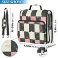 thumbnail image 3 of ALAZA Zipper Binder Pink and Black Checkered Pattern 3 Ring Trapper Keeper File Folder Organizer Bag, 3 of 8