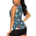 thumbnail image 3 of Balery Christmas Snowman Gift Camiseta sin mangas estampada ligera para mujer, tops de entrenamiento sin mangas, camisetas de yoga transpirables de secado rápido.-XX-Large, 3 of 7
