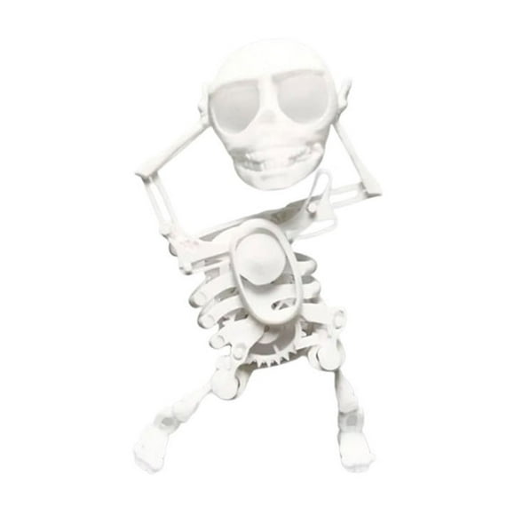 Esqueleto Bailarín de Cuerda | Esqueleto Colgante Decorativo | Cuerda | Juguete Pequeño | Sin Pilas | Diversión | Adorno Decorativo | Material Plástico | Entretenimiento Infantil | Xkl250823001Wh