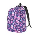 thumbnail image 2 of Daiia mushroom rainbow color Skull Vintage Canvas Backpack for Men and Women ,Hiking Backpack,Travel Laptop Bag for School,Large Capacity Backpack-Medium, 2 of 8