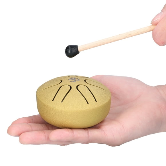 3 inch 6-Tone Steel Tongue Drum Hand Pan Drums with Drumsticks Percussion Musical Instruments