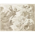 thumbnail image 2 of Anonymous 24x20 Black Ornate Framed Double Matted Museum Art Print Titled: Biblical Scene (1730-1760), 2 of 5
