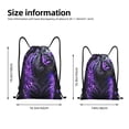 thumbnail image 2 of Gaeub Purple Plant White Tiger Drawstring Backpack Bag Sport Gym Sackpack Heavy Duty String Backpack for Men Women-Medium, 2 of 6