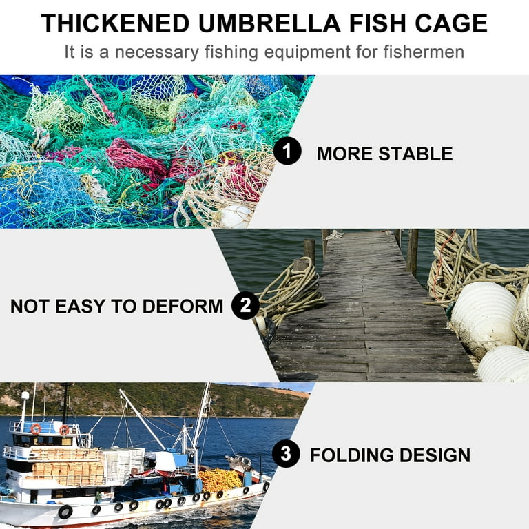 Umbrella-shaped Fishing Trap Portable Bait Trap Fish Net (Assorted Color) 