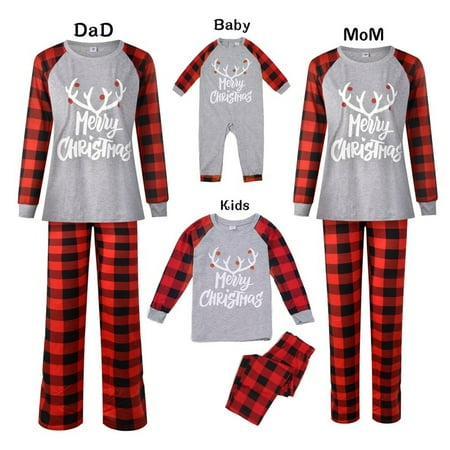 

HAWEE Merry Christmas Pajamas for Family Set - Women Men Kids Baby Xmas Pjs Sleepwear Nightwear Tops and Pants