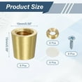 thumbnail image 2 of Uxcell 8 Pack Brass Cutting Board Feet, 0.59" x 0.59" Non Slip Mini Cabinet Leg Feet with Screws and Washers for Wood Boards Box Display Tray Riser(Cone), 2 of 6