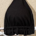 thumbnail image 4 of Conjunto de bikini de malla con Push-Up para mujer, traje de baño Sexy con escote en V de Metal, bañador con aros, traje de baño recortado de cintura alta, 4 of 5