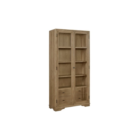 I Home Furnishings Magnolia Tall Display Cabinet - Cashew