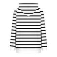thumbnail image 4 of LIaqionyy Women Hoodie Sweatshirt Striped Pullover Drawstring Long Sleeve Casual Fall Trendy Outfits with Pockets, 4 of 6