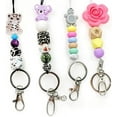 thumbnail image 6 of 14 Pcs 7 Colors Tiger Silicone Focal Beads Cute Animal Shaped Silicone Beads Rubber Beads, 6 of 8