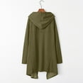 thumbnail image 4 of VISALY Hoodies Pullover Drawstring Sweatshirt Women's Solid Color Irregular Loose Pocket Sweatshirt Oversized Sweatshirt Lightweight Pullover for Women Dressy Sweaters for Women Green 5Xl, 4 of 6