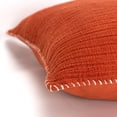 thumbnail image 5 of Rizzy Home Cotton Patterned Solid Orange 22"X22" Pillow Cover 2 Pack, 5 of 5