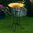 thumbnail image 6 of Alpine Corporation Metal Daisy Birdbath with Bird and Sunflower Stand, 6 of 13