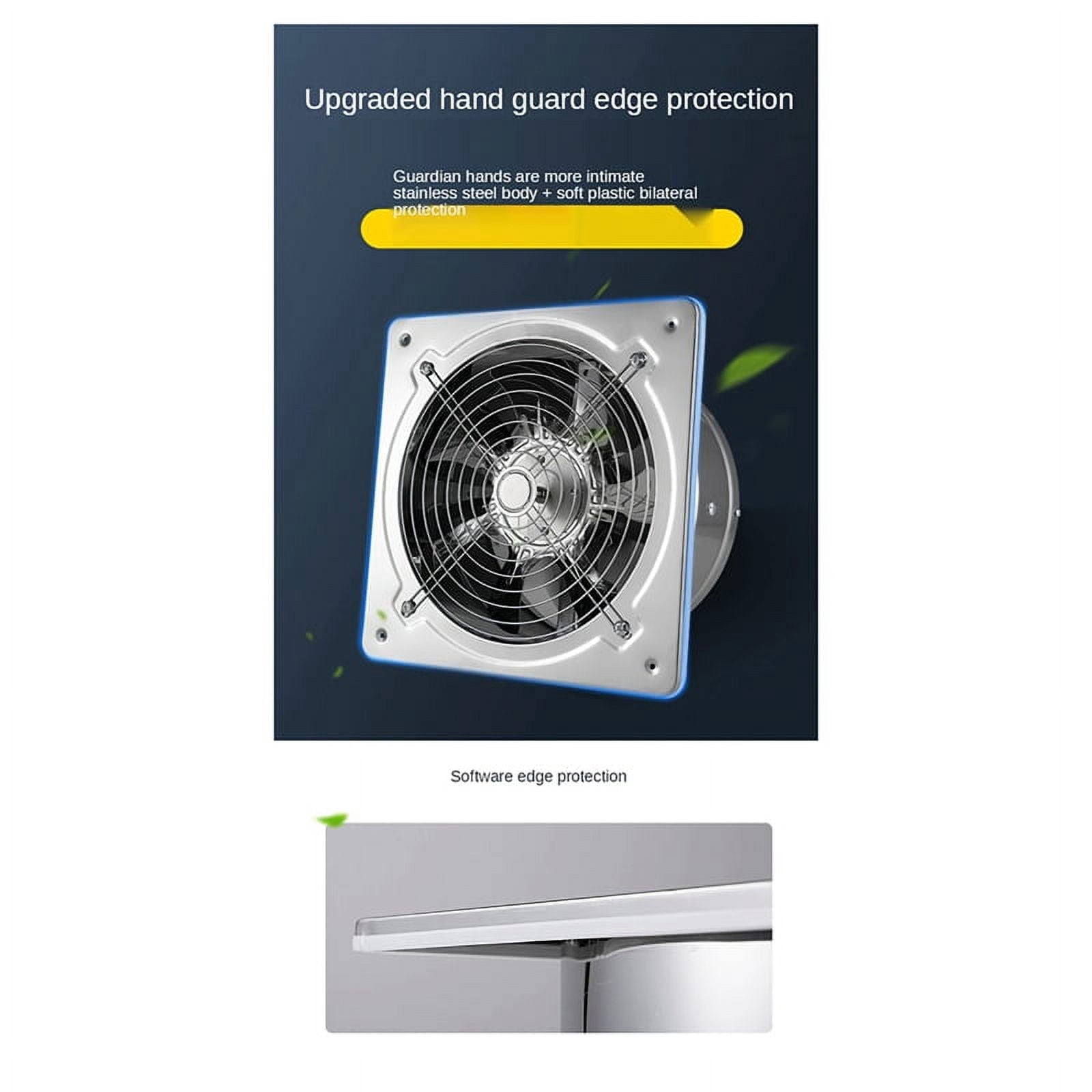 7Inch Booster Fan Extractor Exhaust Fan Ventilation Pipe Fan for Bathroom Toilet Kitchen Wall Window Stai