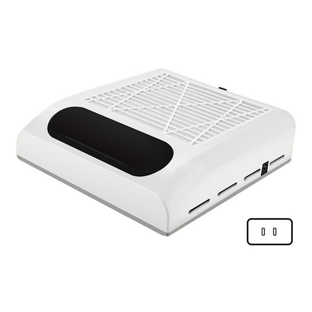 Colector de polvo de uñas de 80 vatios, aspiradora de uñas, herramienta de decoración de uñas con ventilador, potente succión al utilizar una uñas - blanco Yinane Colector de polvo de uñas