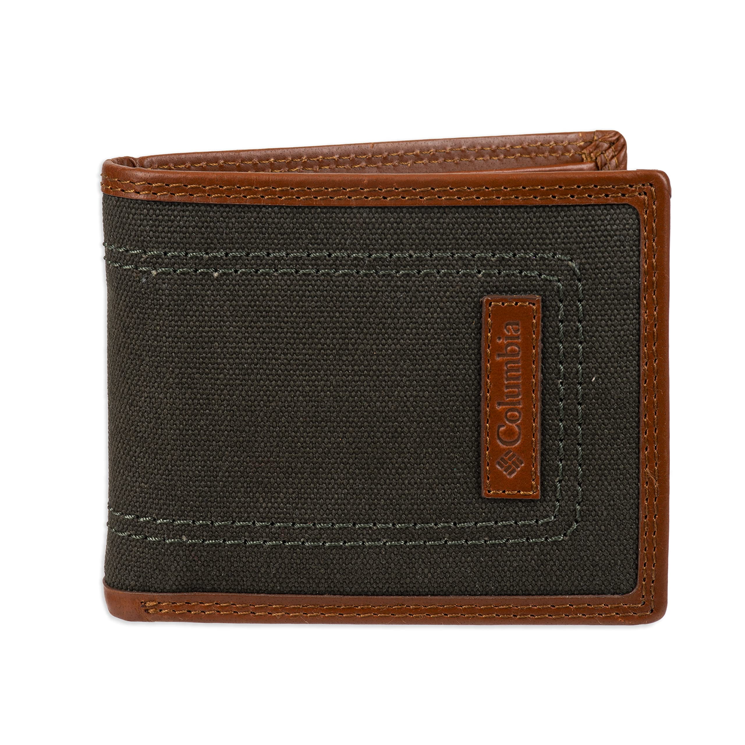 Columbia Men's Extra Capacity Slimfold Wallet, Olive/Tan, One Size
