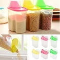 thumbnail image 2 of AMERTEER Cereal Storage Box with Lid Measuring Cup Plastic 1.9/2.5L Food Storage Dispenser for Cereals, 2 of 10