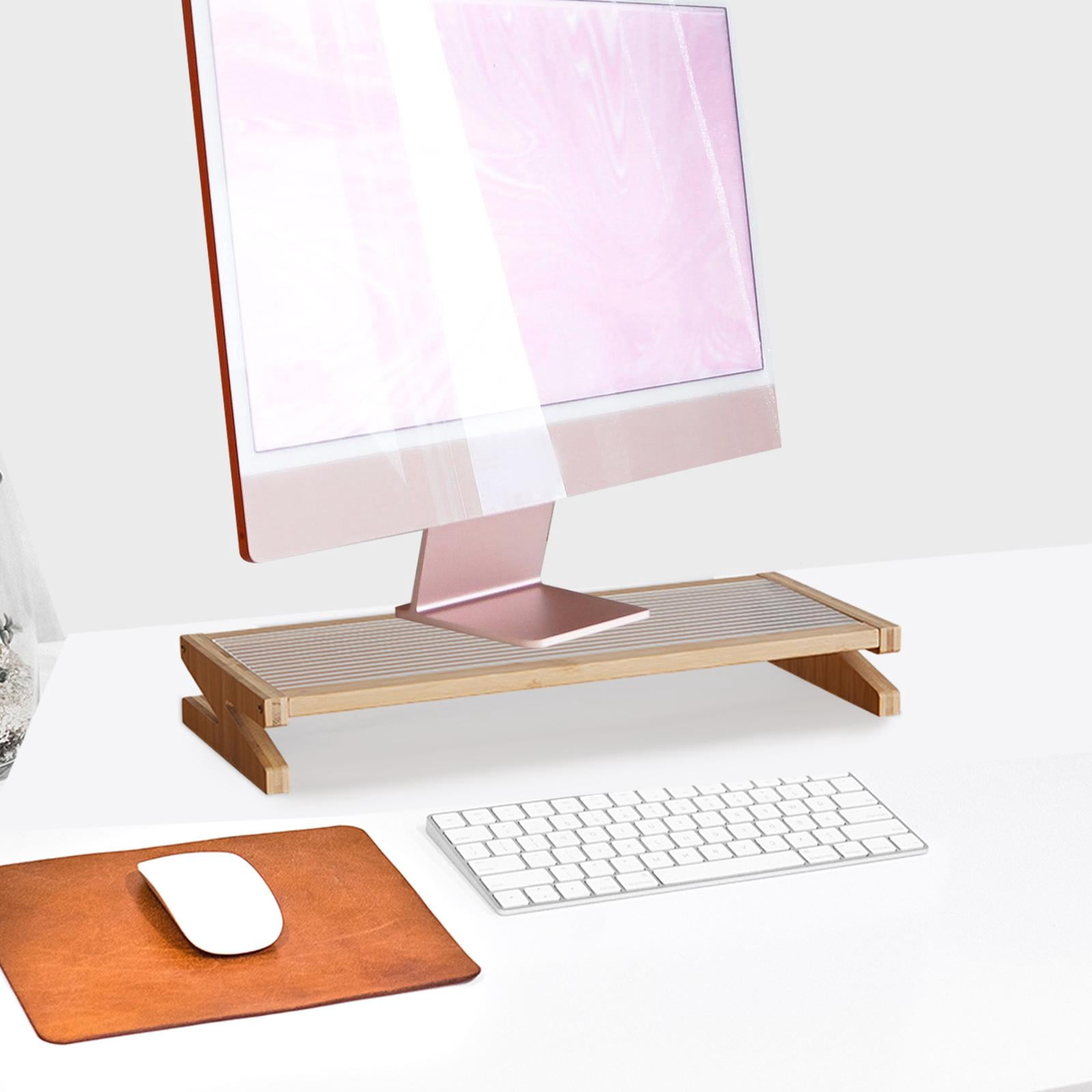 Wzmzjy Monitor Stand Riser Computer Stand Wood Holder Stable for Computer Laptop Large 50cmx22cmx7cm