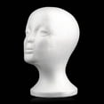 thumbnail image 4 of Styrofoam Wig Head Female Mannequin 2 Pieces Set Foam Display Stand For Wigs Hats Glasses Hairpieces Model Cosmetics Salon Practice, 4 of 6