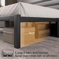 thumbnail image 6 of Queen Size Metal Platform Bed Frame with Headboard, Heavy Duty Steel Slat Support, Under-Bed Storage, No Box Spring Needed, Black, 6 of 11