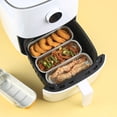 thumbnail image 2 of Caja de lata de papel de aluminio desechable, caja de embalaje de papel de aluminio Rectangular con tapa, para cocinar y hornear comida, 10 Uds., 2 of 5