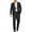 Black, variant on COOFANDY Men's 2 Piece Cotton Linen Suit Slim Fit Casual Wedding Groomsmen Tuxedo Prom Party Jacket Pants Set