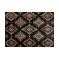 thumbnail image 2 of 80x58in Area Rug Machine Washable Floor Mats Skid-Resistant Backing Carpet for Home Kitchen Bedroom Earthy Tones Rhombus Shape, 2 of 7