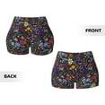 thumbnail image 5 of Kdxio Flowers And Birds Print Workout Shorts for Women Seamless Soft Smooth Gym Yoga Scrunch Active Shorts, 5 of 9
