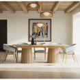 thumbnail image 3 of Modrest Truman - Mid-Century Modern Natural Oak Extendable Dining Table, 3 of 5