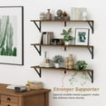 thumbnail image 5 of 36 Inches Long Wall Bookshelf for Bedroom, Large Wood Heavy Duty Hanging Bookshelves for Books, Living Room D r, Closet Storage (Rustic Brown), 5 of 7