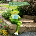 thumbnail image 3 of CARRFA Funny Frog Garden Statue, Resin Green Frog Figurine Sculpture for Outdoor Yard Garden Decor (Drinking Coffee Frog), 3 of 10